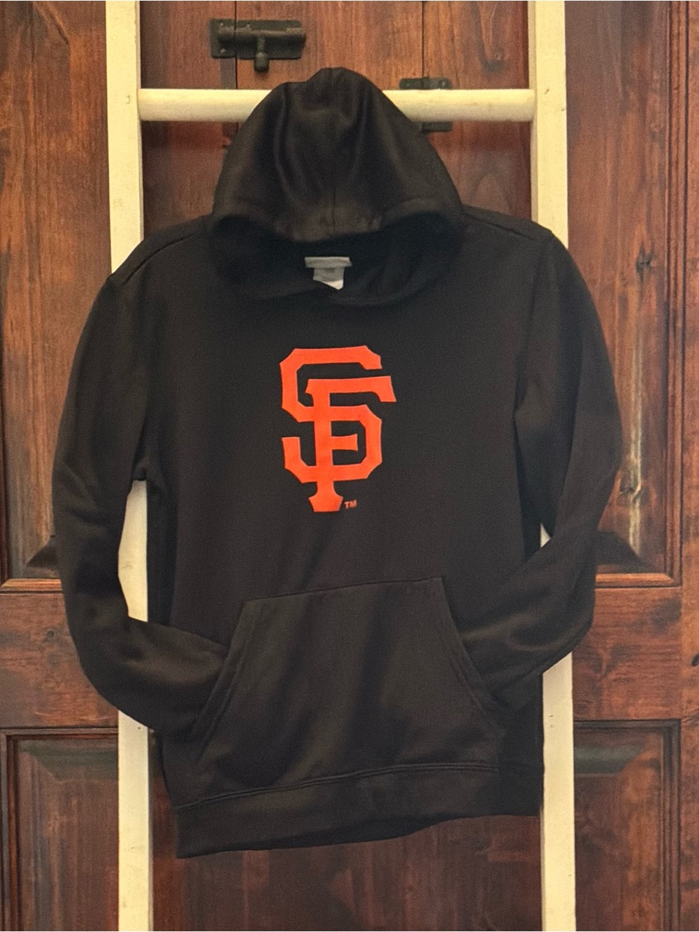 Genuine Merchandise Men's Black Hoodie with Orange SF Logo